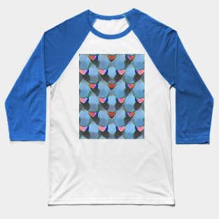 Painted Pink Paper Hearts (MD23Val008) Baseball T-Shirt